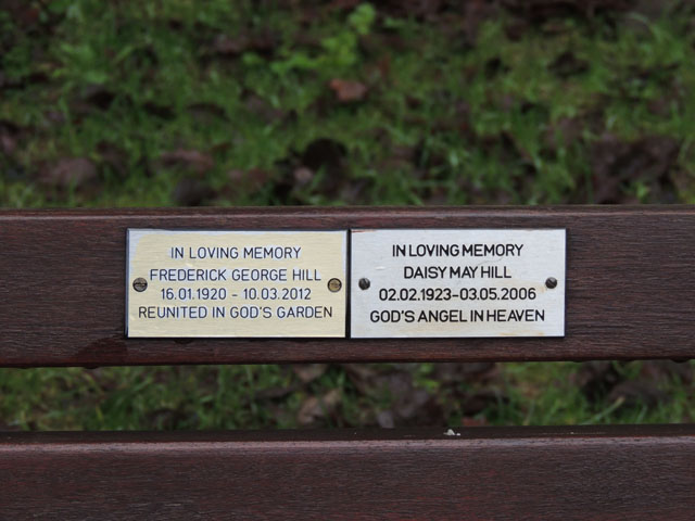 Fred's Memorial Bench Plaque